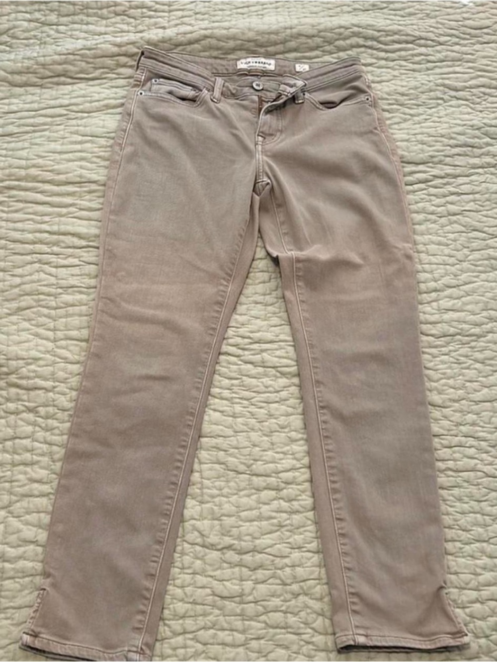 Lucky Brand Lolita Skinny Ankle Zip Jeans Taupe Gray 4 27
